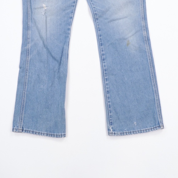 80s Wrangler Mens 33x31Bootcut Denim Jeans USA - Picture 3 of 12